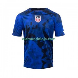 Camisola Estados Unidos Homem Equipamento Segundo Copa do Mundo 2022 Manga Curta
